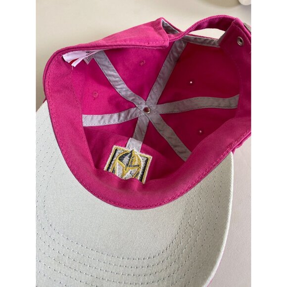 NHL Girls Fuchsia Pink Las Vegas Knights Hockey Baseball Cap Embroidered Logo - Picture 7 of 12